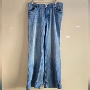 H&M Wide Leg High Rise Jeans Size 10